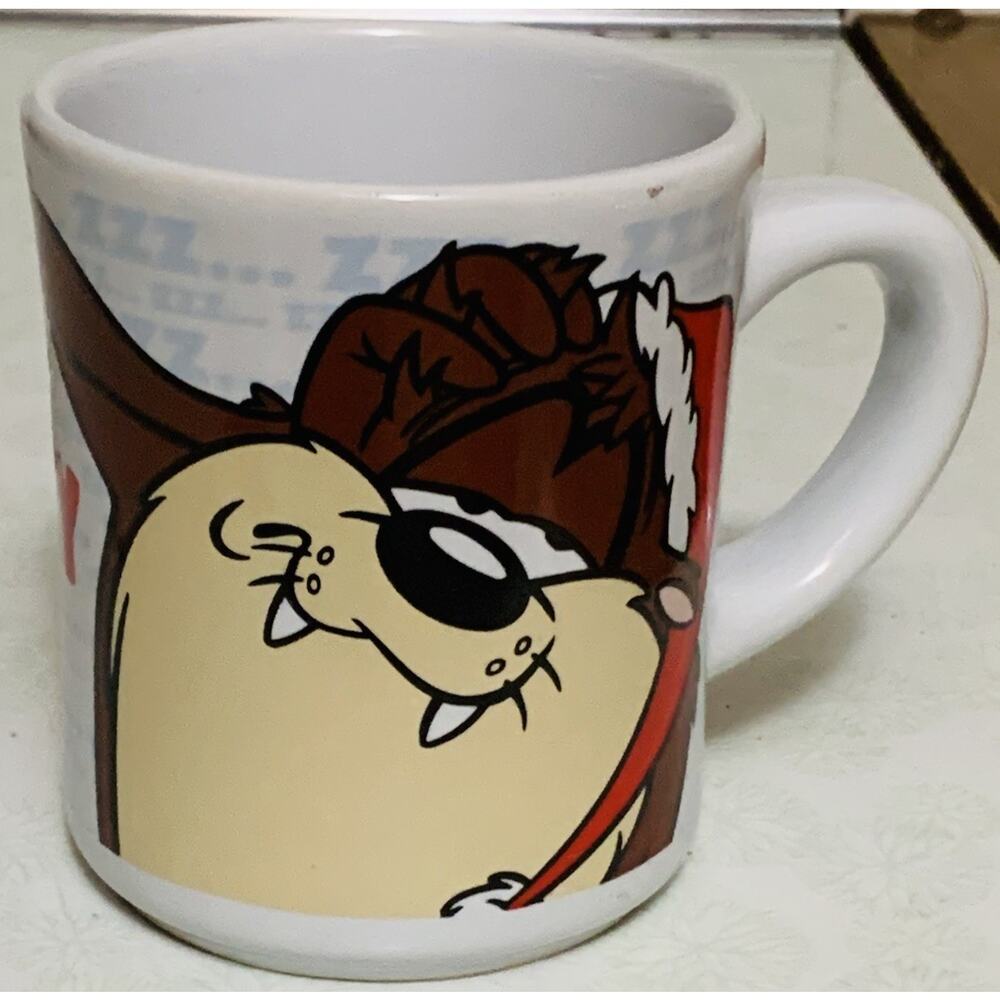 Warner Bros Studio Store Vintage 1998 Taz "Too Early To Ho Ho Ho!" Christmas Mug